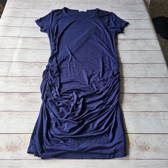 Small Show Short Sleeve Purple Casual Maternity Dress Size Large - Picture 8 of 10